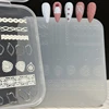 1Pc 3D Silicone Nail Carving Mold With Free Scraper , Kawaii Snow Man Gothic Text Cartoon Rabbit INS Pattern DIY Nail Art 3