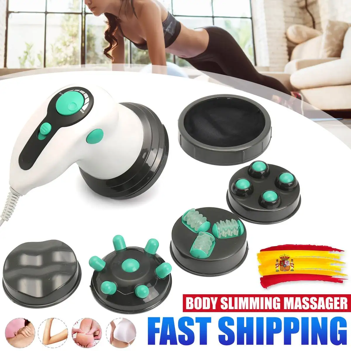 6 In 1 Handheld Cellulite Massager 3d Electric Body Slimming Massager