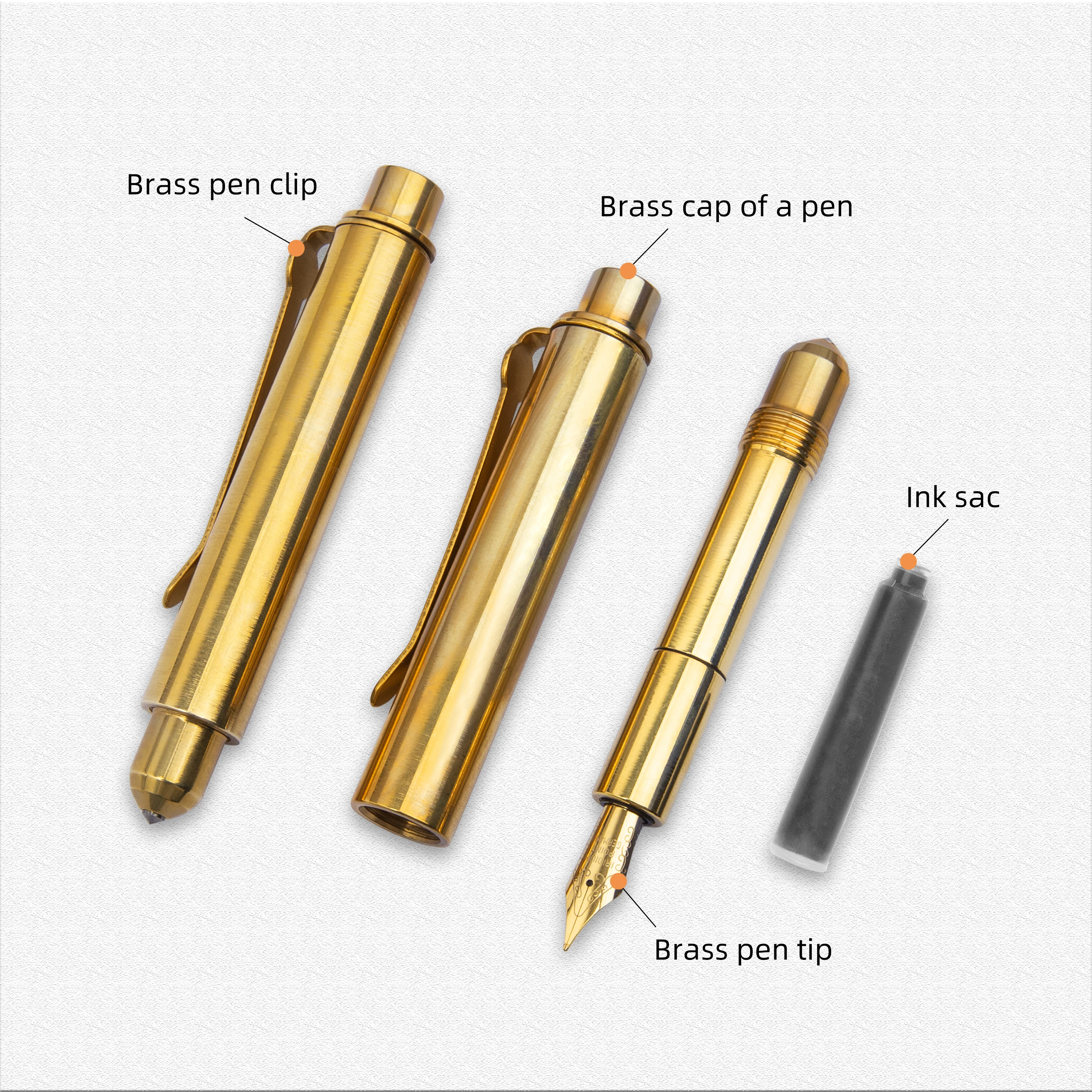 Multifunctional Brass Tactical Pen Write Portable Outdoor Broken Window Self Protection Tools EDC Gift multifunction pen