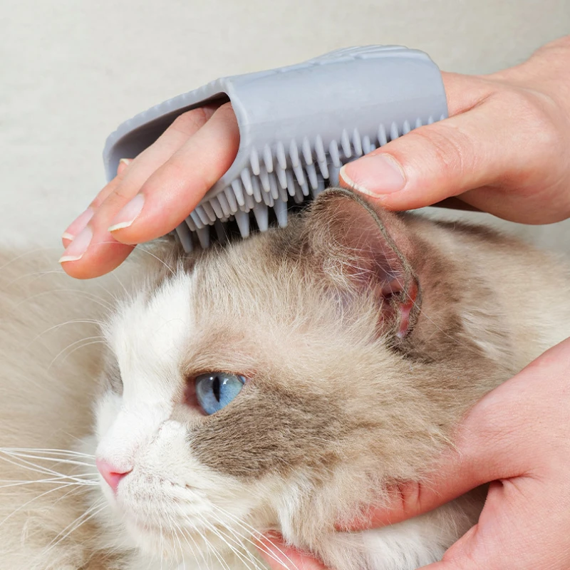 Pet Cat Hair Removal Massage Gloves brush Cats Scratching Rubbing Brush Kitten Grooming Bathing Cleaning Removal Comb - Image 3