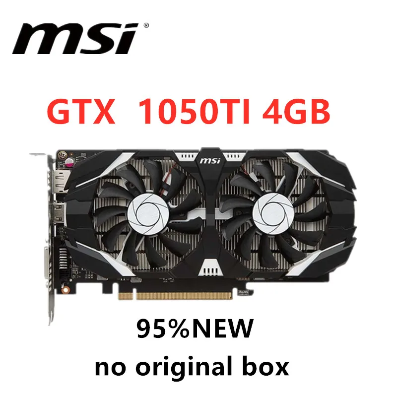Видеокарта MSI GTX 1050Ti 4 Гб видеокарта для игр Супер GPU настольного ПК майнинга 75 Вт |