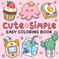 CUTE & SIMPLE bold-easy Coloring Book for Adults Cute Drawing Book Perfect Gift for Party and Birthday 1