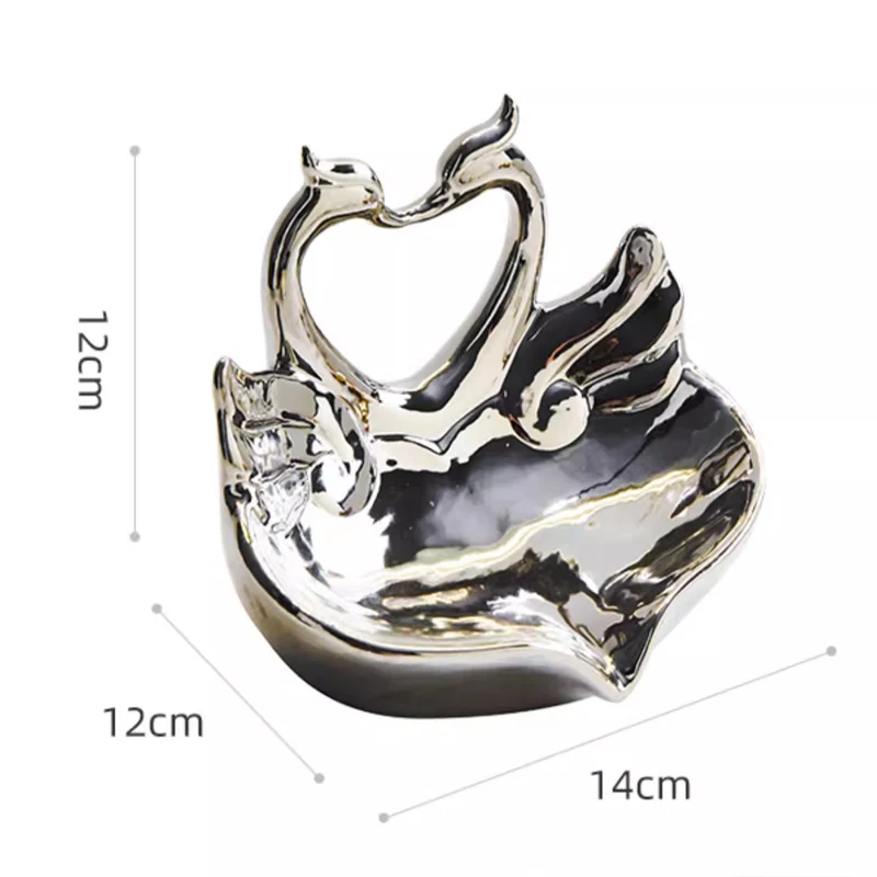 Creative Ceramic Soap Box, Light luxury Cute Swan Shaped Soap Dishes, Home Bathroom Kitchen Supplies, Bathroom storage rack, 1Pc