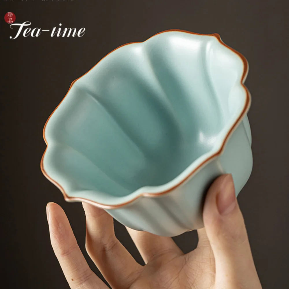 Imitation Song Dynasty Azure Ru Kiln Gaiwan Porcelain Bowl Tea Bowl Tea Tureen Brewing Cover Chinese Set 155ml Gift