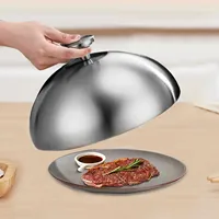 Burger Cover Multipurpose Stainless Steel Basting Cover Grilling Dome Cover for Cooking Steak Hamburger Steaming Grilling 4