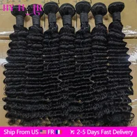 Deep Wave Bundles 100% Human Hair 28 30 32 Inch Curly Hair Extensions For Women Brazilian Remy Weaving Raw Human Hair Bundles 1
