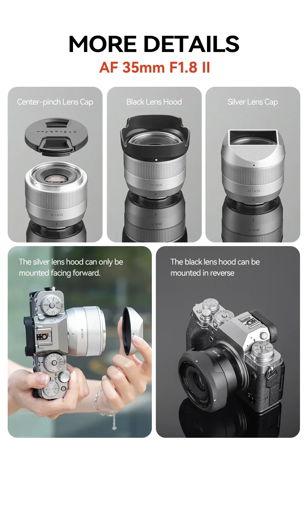 TTArtisan 35mm F1.8 Mark II Prime Camera Lens APS-C Auto Focus Lens for Fuji X X