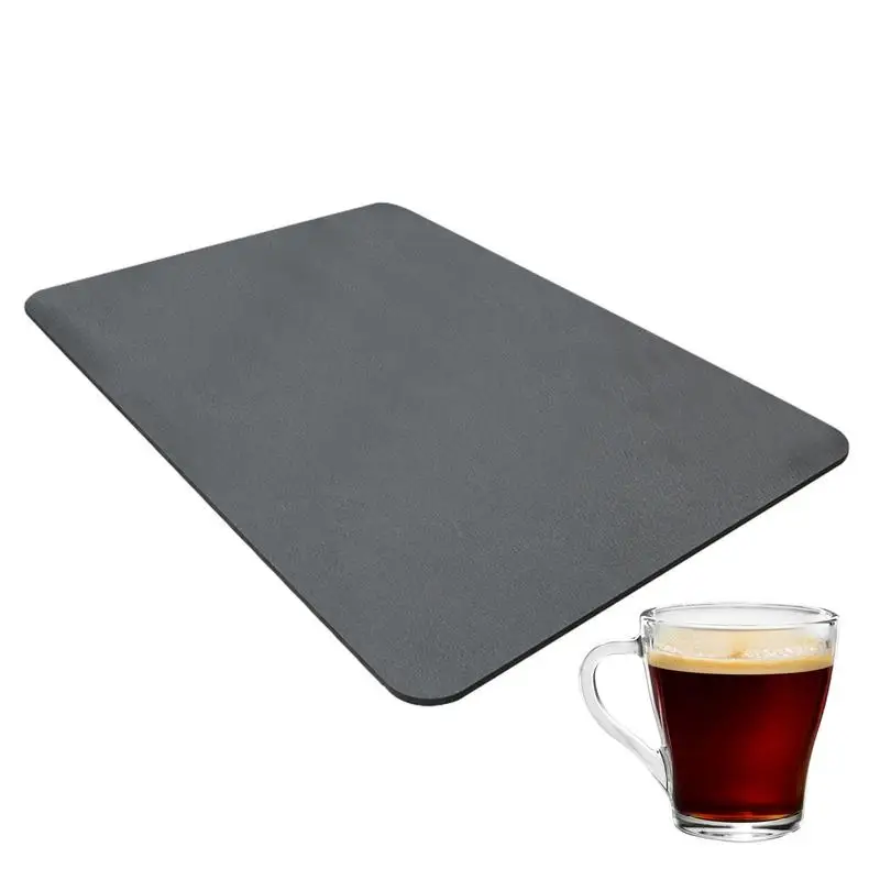 Faucet Mat Kitchen Tools Kitchen Faucet Splash Pad Super Absorbent Mat Non Slip Coffee Bar Countertop Water Absorbing Pad Kitchen Dinnerware Drainer Mats Quick Dry Drain Pad