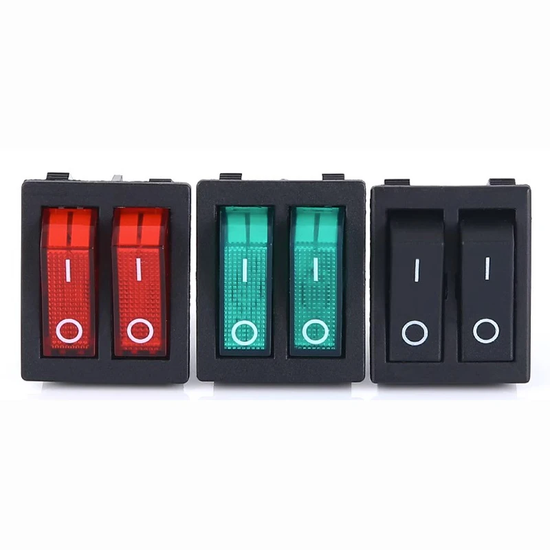 1PCS KCD8 6PIN 16A 250V 20A 125V Double Light Switch Rocker Switch Waterproof ON-OFF KCD6 Boat Power