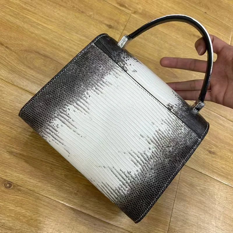 Natural LIZARD SKIN women's handbag, shoulder bag PDD008