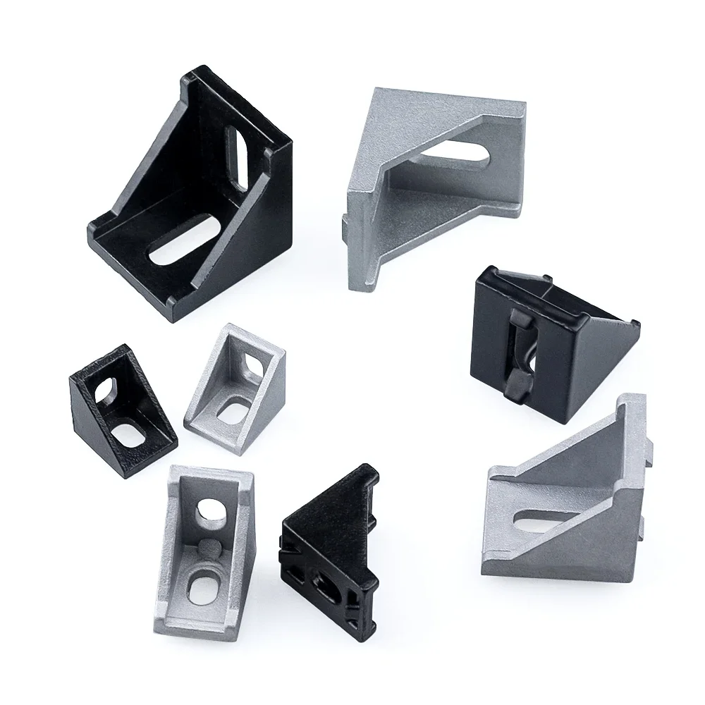 Cutting Bracket 20/10/5Pcs Corner Fitting Angle Aluminum Connector Bracket Fastener 3030 4040 4545 for Aluminium Profile