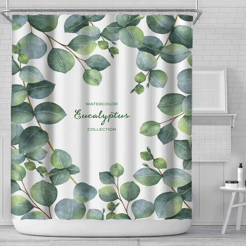 

Tropical Green Plant Leaf Palm Cactus Shower Curtains Bathroom Curtain Frabic Waterproof Polyester Bathroom Curtain With Hooks