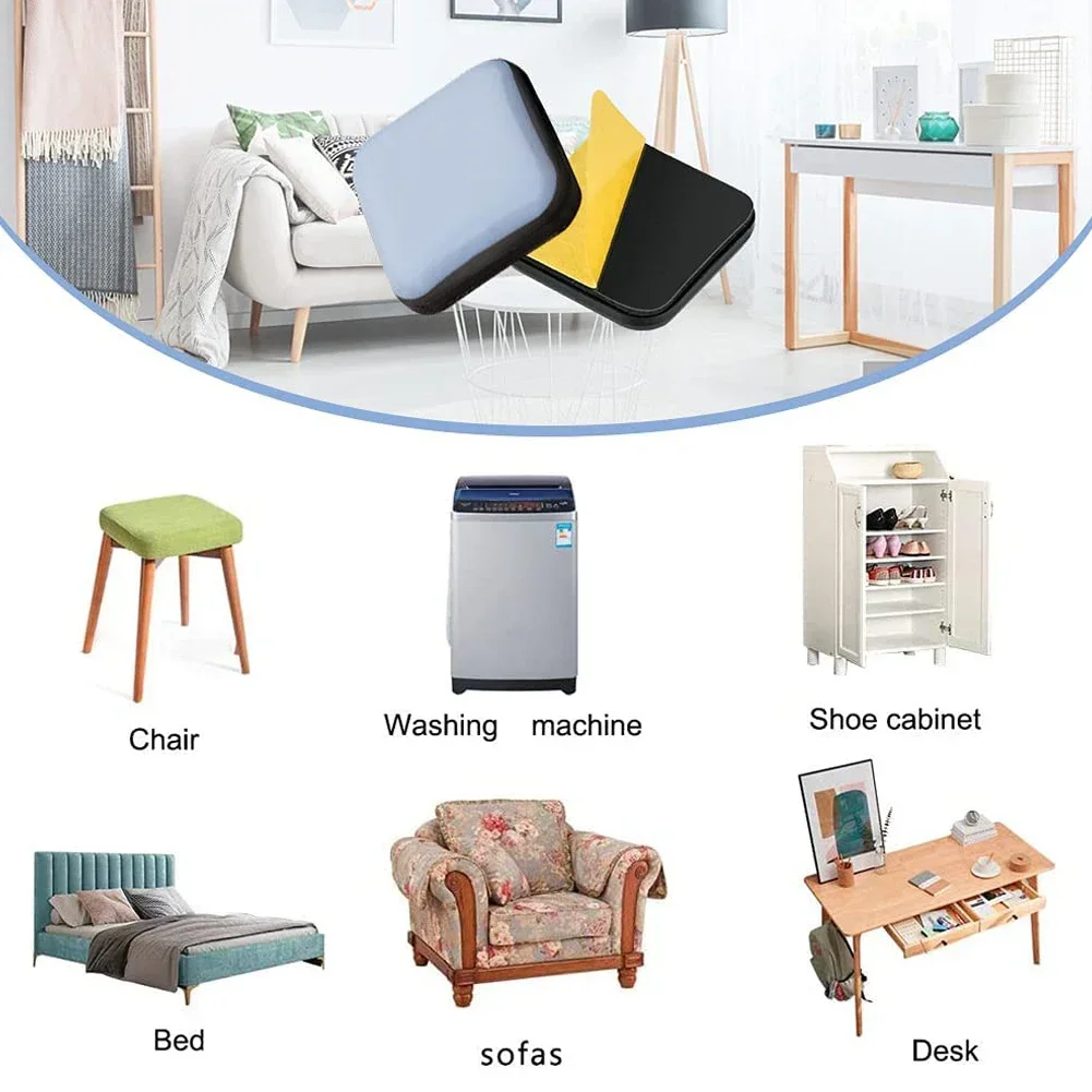 Furniture Gliders 20PCS Feet Square Floor Mover Pads For Household Hardware