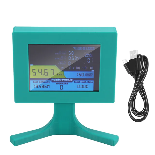ATP-Nerdminer V2 56kh/S 2,8-дюймовый ЖК-дисплей Nerdminer Bitcoin Crypto Solo Lottery Desk Miner Криптовалюта Miner Зеленый 3