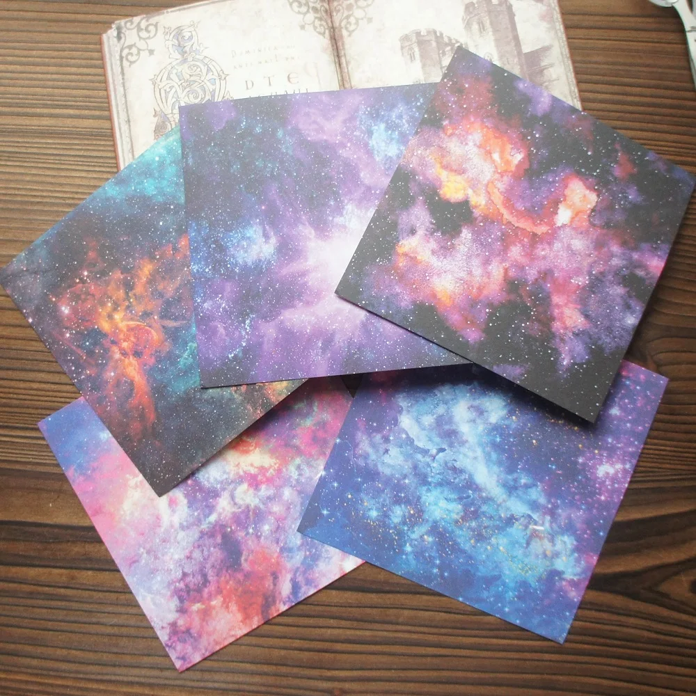 24 Sheets 12 Style 15.2*15.2cm Cosmic Nebula Design Craft Background ...