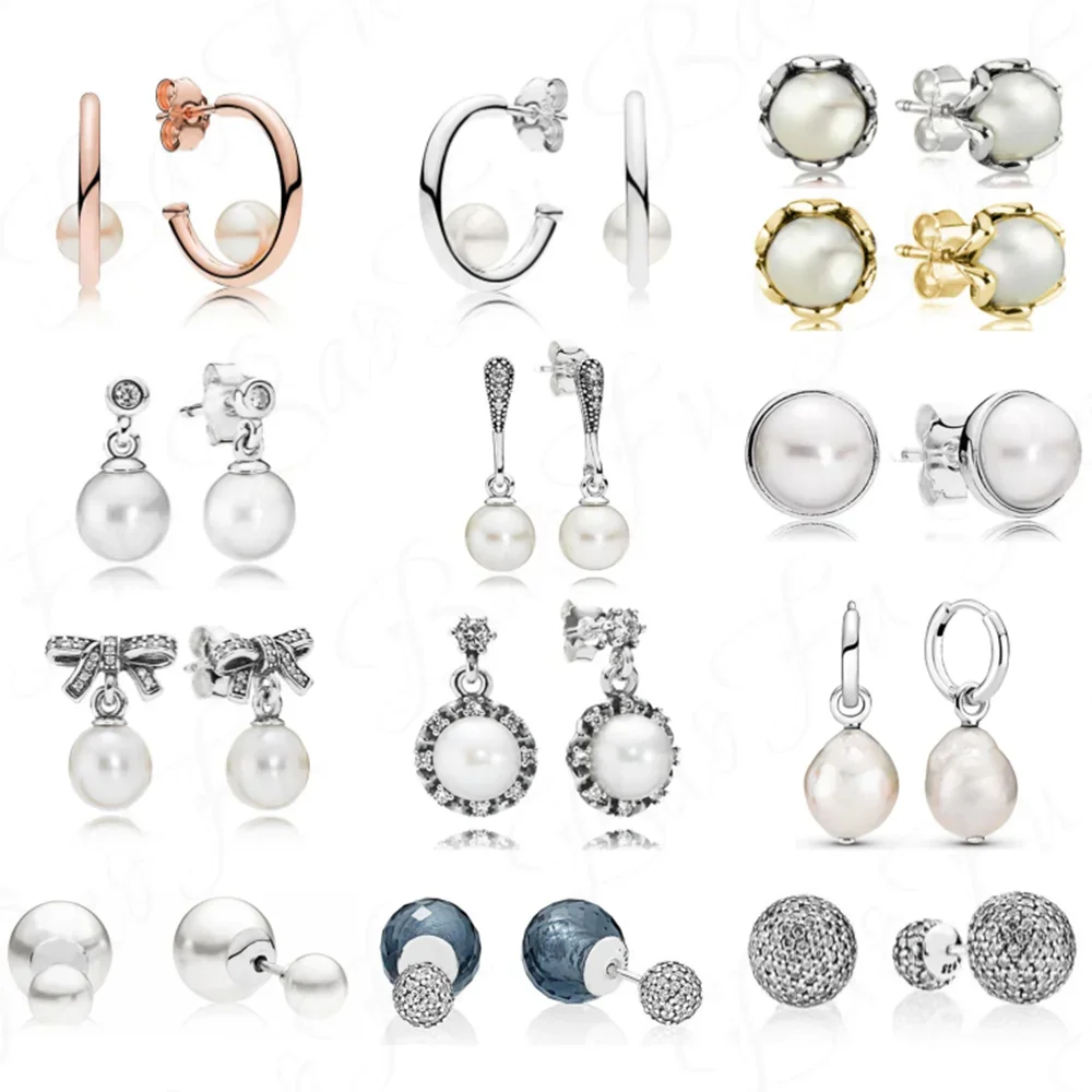 

Серьги из серебра 925 пробы с натуральным круглым жемчугом