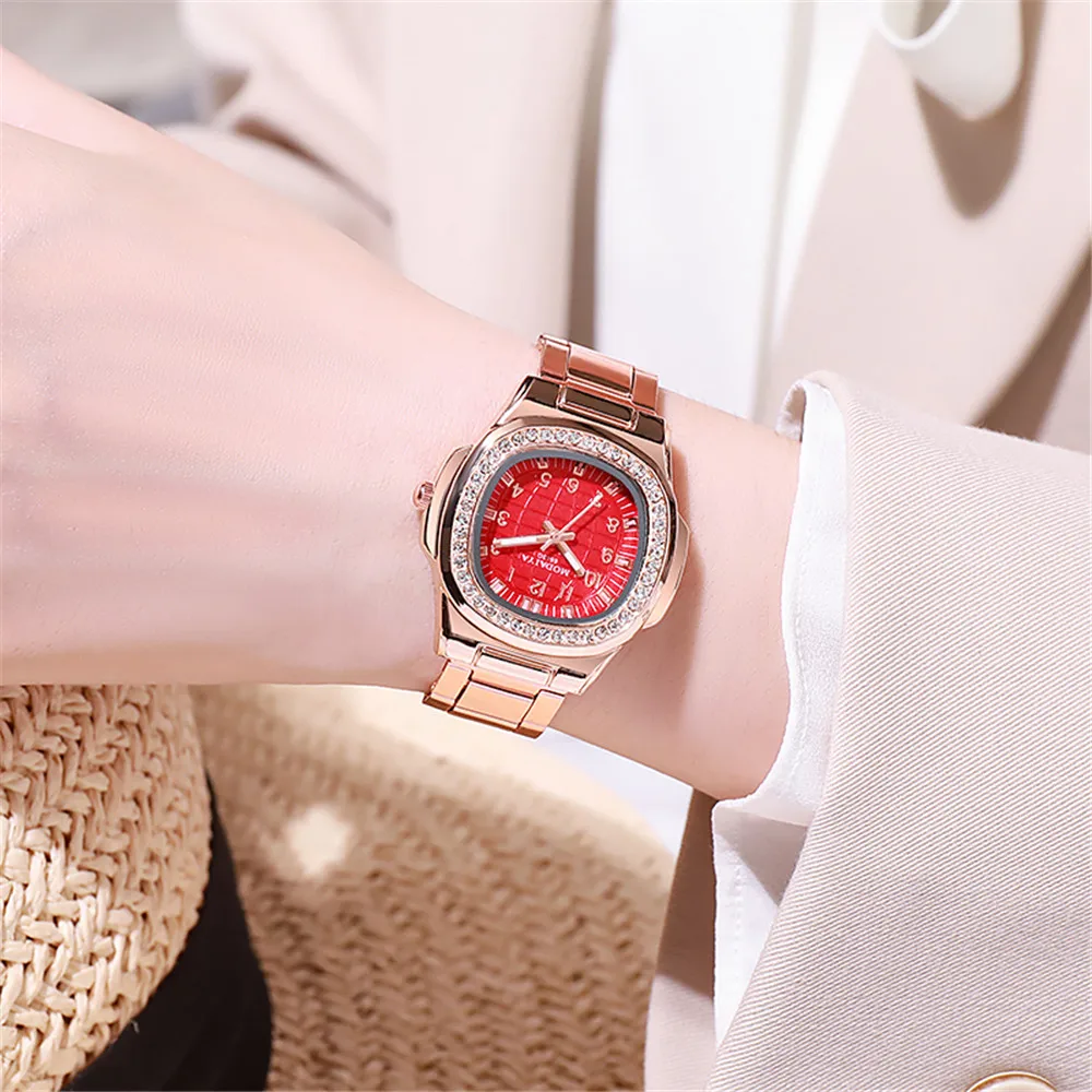Luxury Ladies Digital Diamond Studded Quartz Watch Fashion 2025