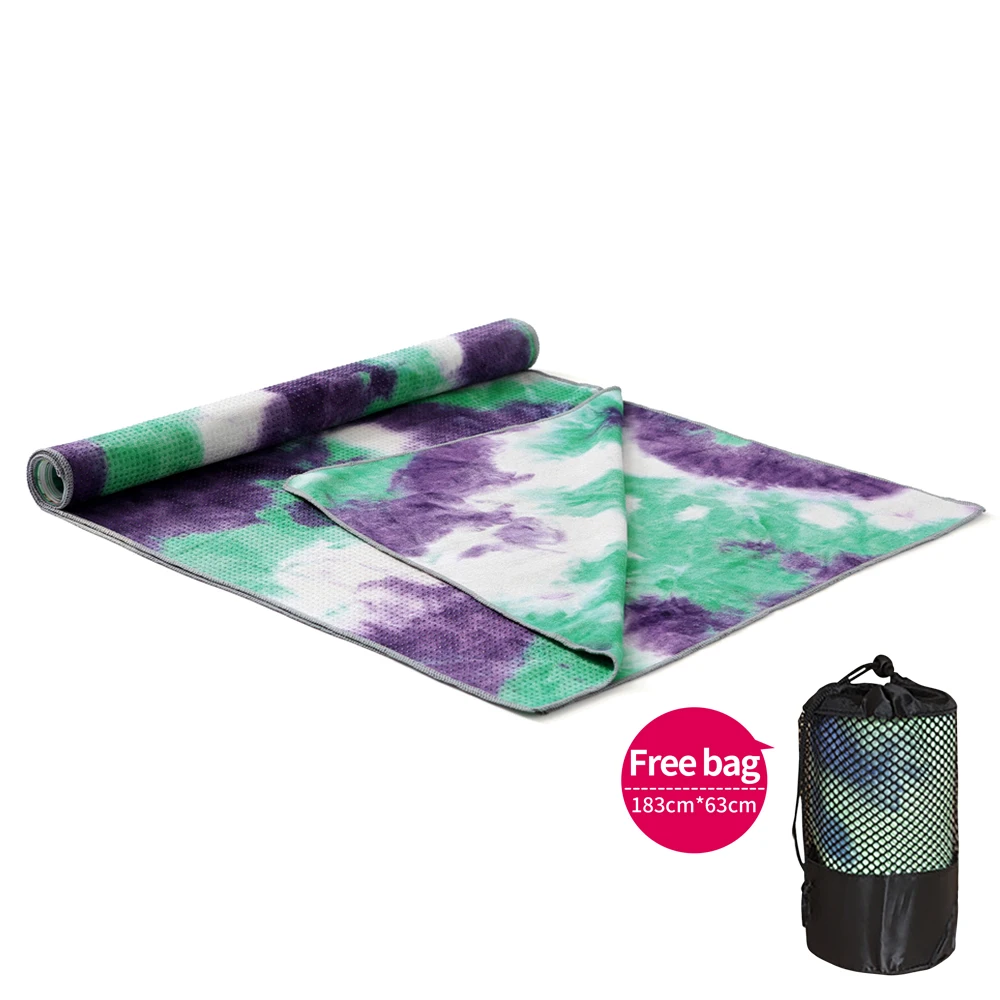 Printed Yoga Mat Non-slip Fitness Blanket Sweat Absorbent Foldable Portable Pilates Exercise Sports Travel Towel 183*63 CM, yoga mats,yoga towel