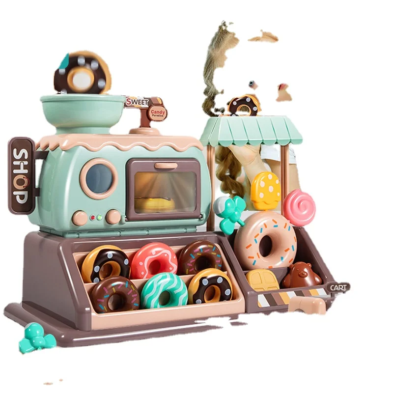 

Hxl Children's Donut Toy Ice Qi Exciting Egg Ice-Cream Vehicle Girls Playing House Puzzle