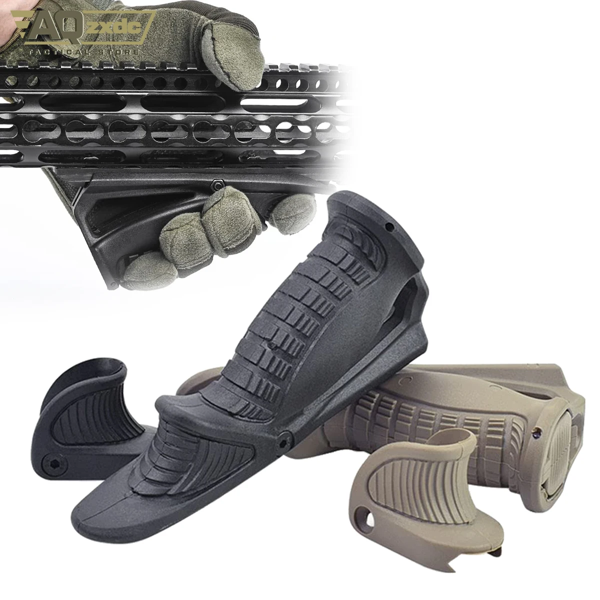 Outdoor Toy Gun Accessory Nylon Anti-skid Tactical Handle Sleeve with 20mm Picatinny rail system for Outdoor CS Games