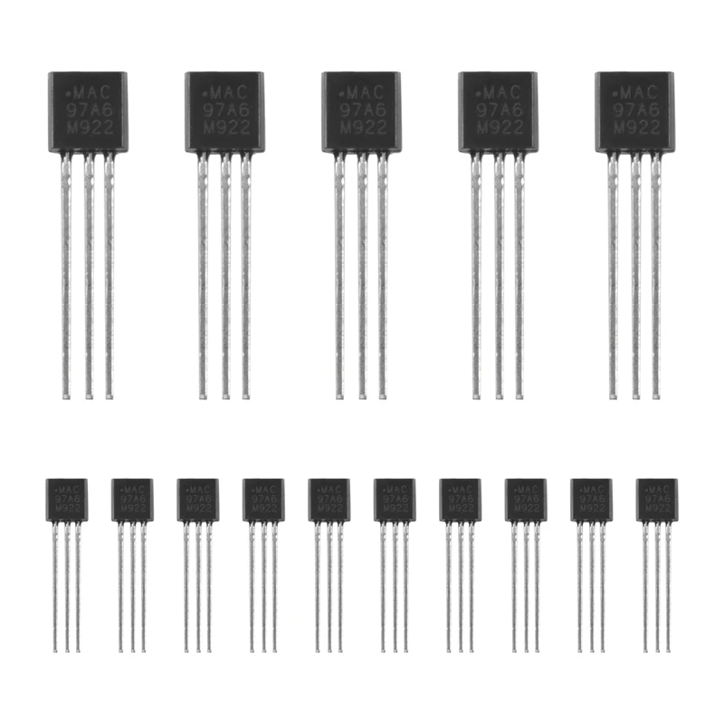 Lot De 15 Triacs MAC97A6 - 600V 1A - Bi-directionnel - Neufs Sous Emballage - Marque SODIAL