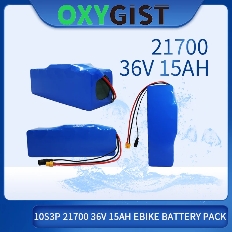 21700 10S3P 15Ah 36V Scooter Lithium Battery Pack 25A BMS With Temperature Control Balance For 150W 250W-900W Ebike Motorcycles