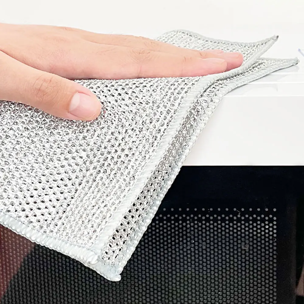 MeshCleaningClothMetalWireUniversalSinkFaucetTeaStainRag