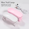 Nail Dryer MINI 6W USB UV LED Lamp Pink White Nail Art Manicure Tools Design Fast Drying Curing Light for Gel Polish 1