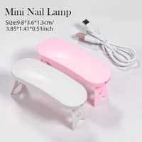 Nail Dryer MINI 6W USB UV LED Lamp Pink White Nail Art Manicure Tools Design Fast Drying Curing Light for Gel Polish 1