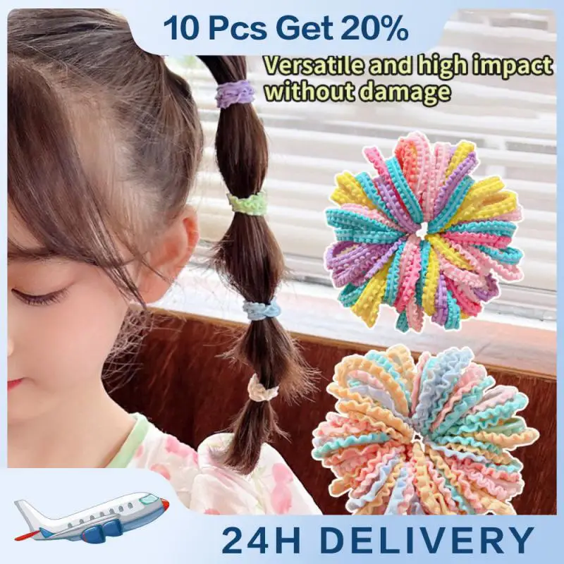 

Baby Headband No Pulling Hair 50 Pieces/set Of Childrens And Hair Bands Hair Ropes/rubber Bands Candy Colored Rubber Band