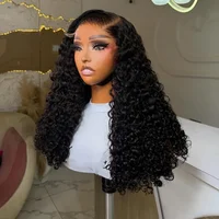 Perruques Lace Front 13x4 200% de densité, 40 pouces, en cheveux humains bouclés, avec dentelle HD transparente 13x4, en cheveux humains vierges brésiliens pré-épilés 4
