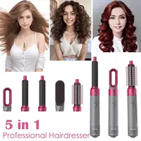 5 in 1 hair dryer Hair Curler Set Upgraded Negative ions Hair Dryer Hot Comb Brush Curling Iron Air wraps 1