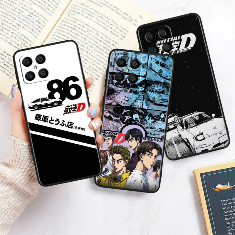 Initial D Anime Black Soft Phone Case Cover