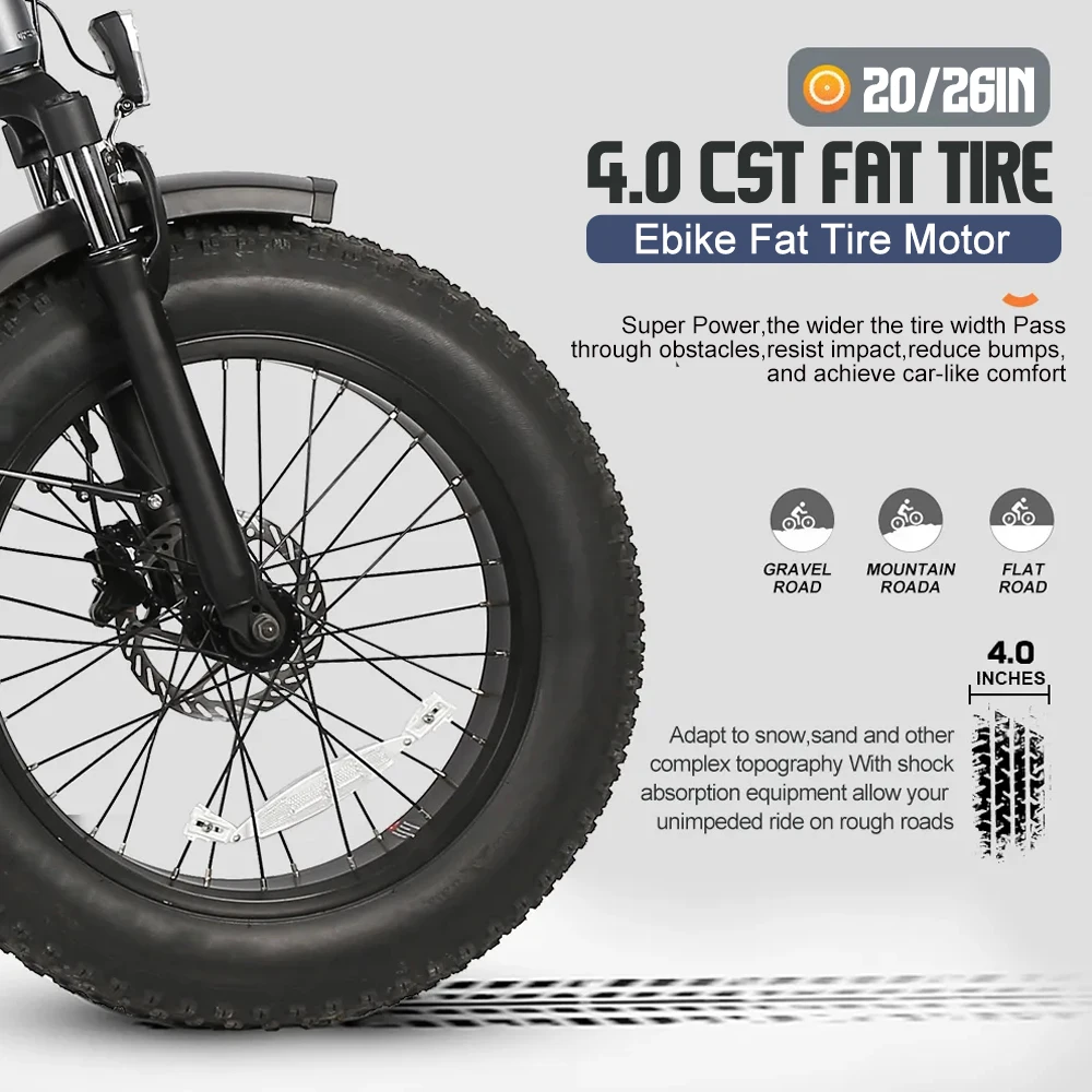 Electric Bicycle Fat Tire 36V500W 48V500W1000W1500W3000W Brushless Gearless Rear Wheel Hub Motor 20 26inch Ebike Conversion Kit