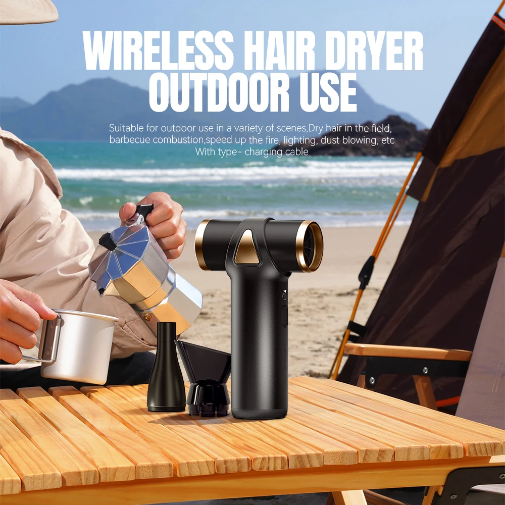 Cordless Multifunctional Hair Dryers Rechargeable Portable Travel Hairdryer Wireless Blowers Outdoor Use Inflate Air Beds Tents 4