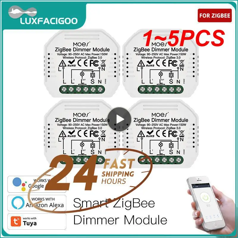 

Мини-диммер, 1-5 шт., 1/2 каналов, переключатель Tuya, работает с Alexa Home, голосовое управление, умный переключатель для умного дома