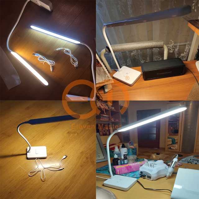 Lampe de bureau tactile à col de cygne, pliable, intensité variable – Image 6