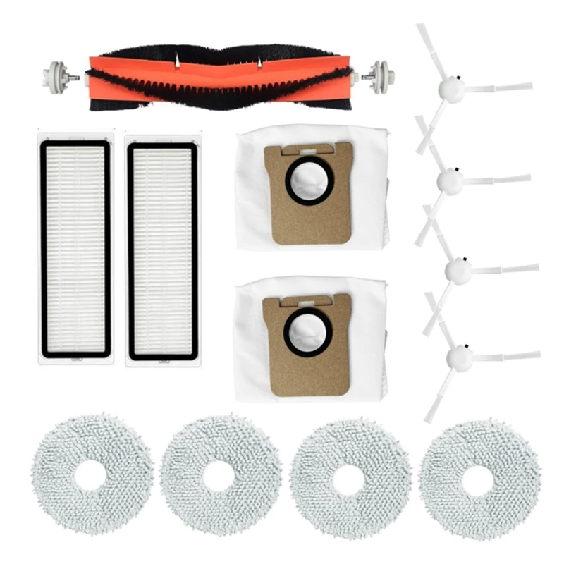 

Запчасти для робота-пылесоса Dreame L10S Ultra S10 S10 Pro S20, основная и боковая щетки, фильтр НЕРА, Швабра, тканевый мешок для пыли