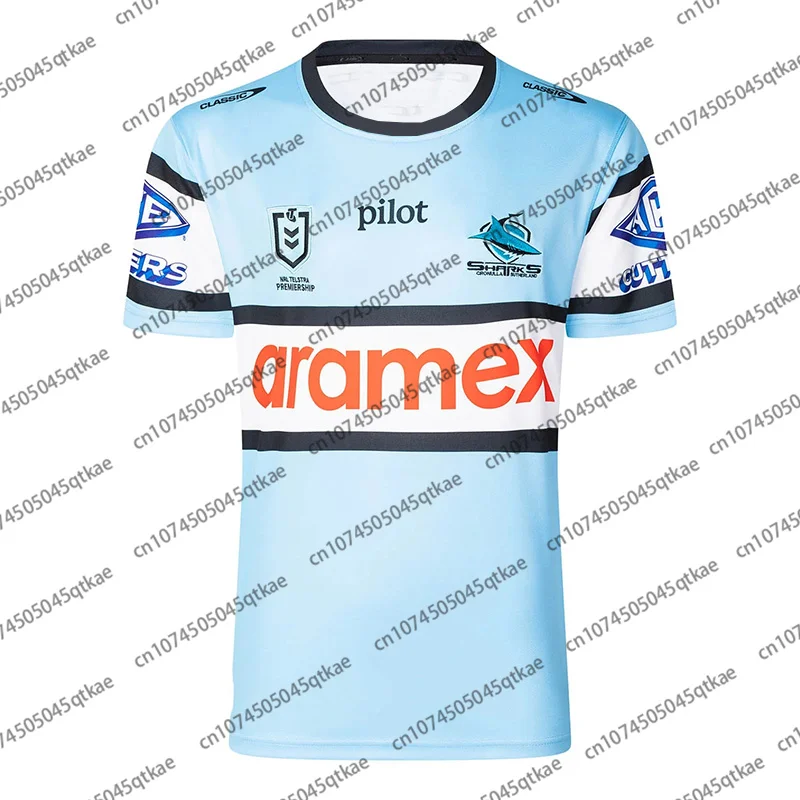 Cronulla-Sutherland Shark NRl Men Women Home Rugby Jersey Summer Oversize Sportwear Quick Drying Australia Football Tee