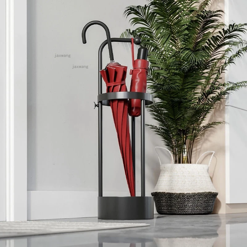 Luxury Household Umbrella Stands Simple Modern Office Wrought Iron Umbrella Rack Creative Small Apartment Hotel Tube