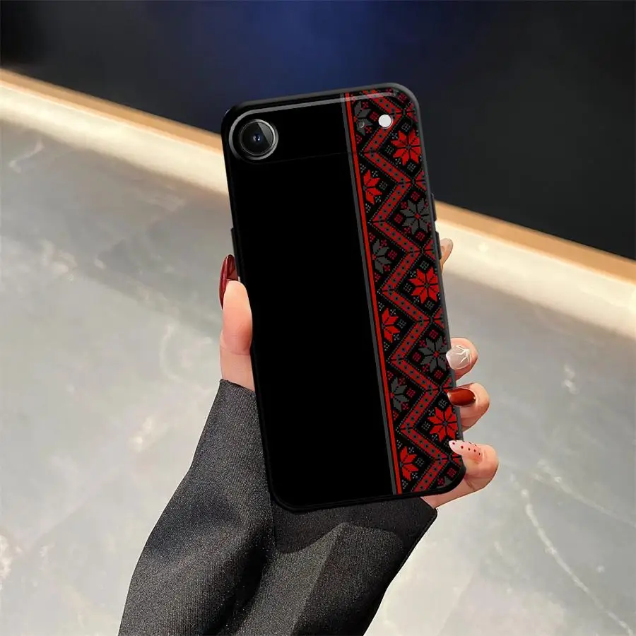 Black Soft Phone Cover with Retro Ethnic Totem Pattern