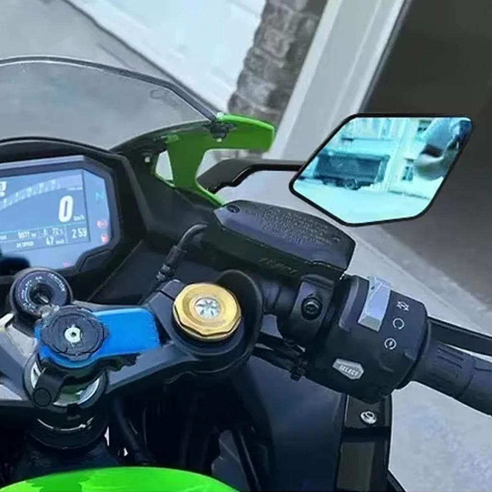 가와사키 닌자 636 ZX6R 2019-2025 2024 ZX-6R ZX636용 오토바이 사이드 미러, 회전 조절 가능한 백미러 키트