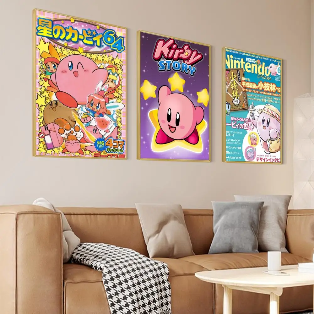 Cartoon Cute K-Kirby Poster Poster Paper Print Home Living Room Bedroom Entrance Bar Restaurant Cafe Art Painting Decoration league of legends poster anime poster poster prints
