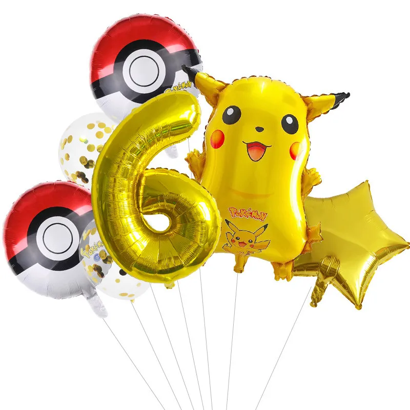 Bouquet pour Ballon Joyeux Anniversaire Pokémon Pikachu (rempli d'hélium)