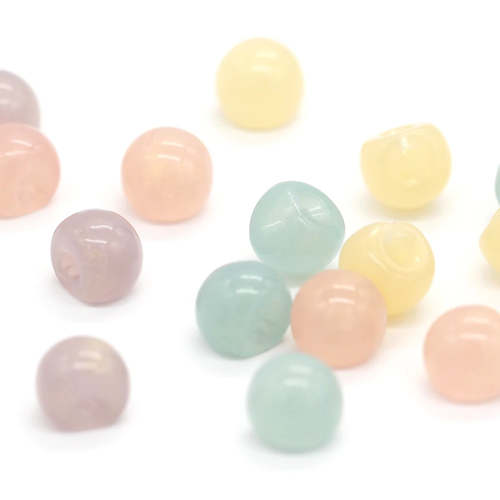 HENGC 다채로운 캔디 귀여운 진주 단추, 바느질 어린이 셔츠 블라우스 가디건 드레스, 니트 수제 장식, 10mm, 12mm