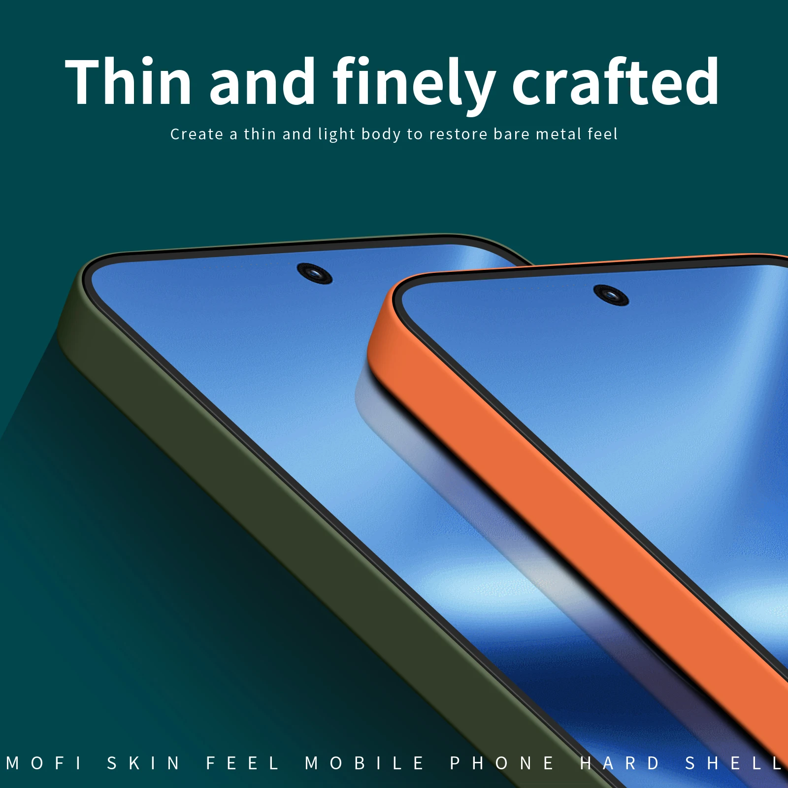 Oppo K12s 5G 휴대폰 케이스용 MOFI JK Qin 시리즈 스킨 터치 매트 지문 방지 뒷면 커버 - 그레이