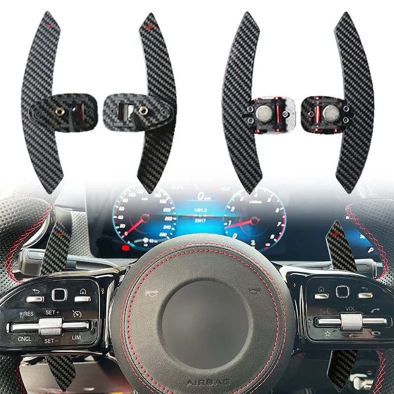 Carbon Fiber Steering Wheel Magnetic Shift Paddle for Mercedes-Benz W212  W246 W177 A45AMG W205 W176 W213 C205 W463 W222 W447
