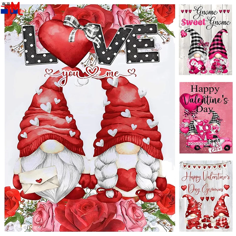 Diamond Painting Valentine Love Rose Full Round Drill Picture of Rhinestone  Kit