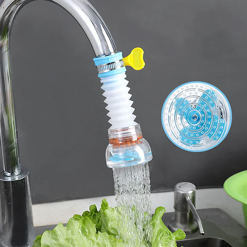 

Simple Household Retractable Water-saving Filter Shower Taps 360 Degree Rotatable Spray Head Kitchen Faucet Accessories