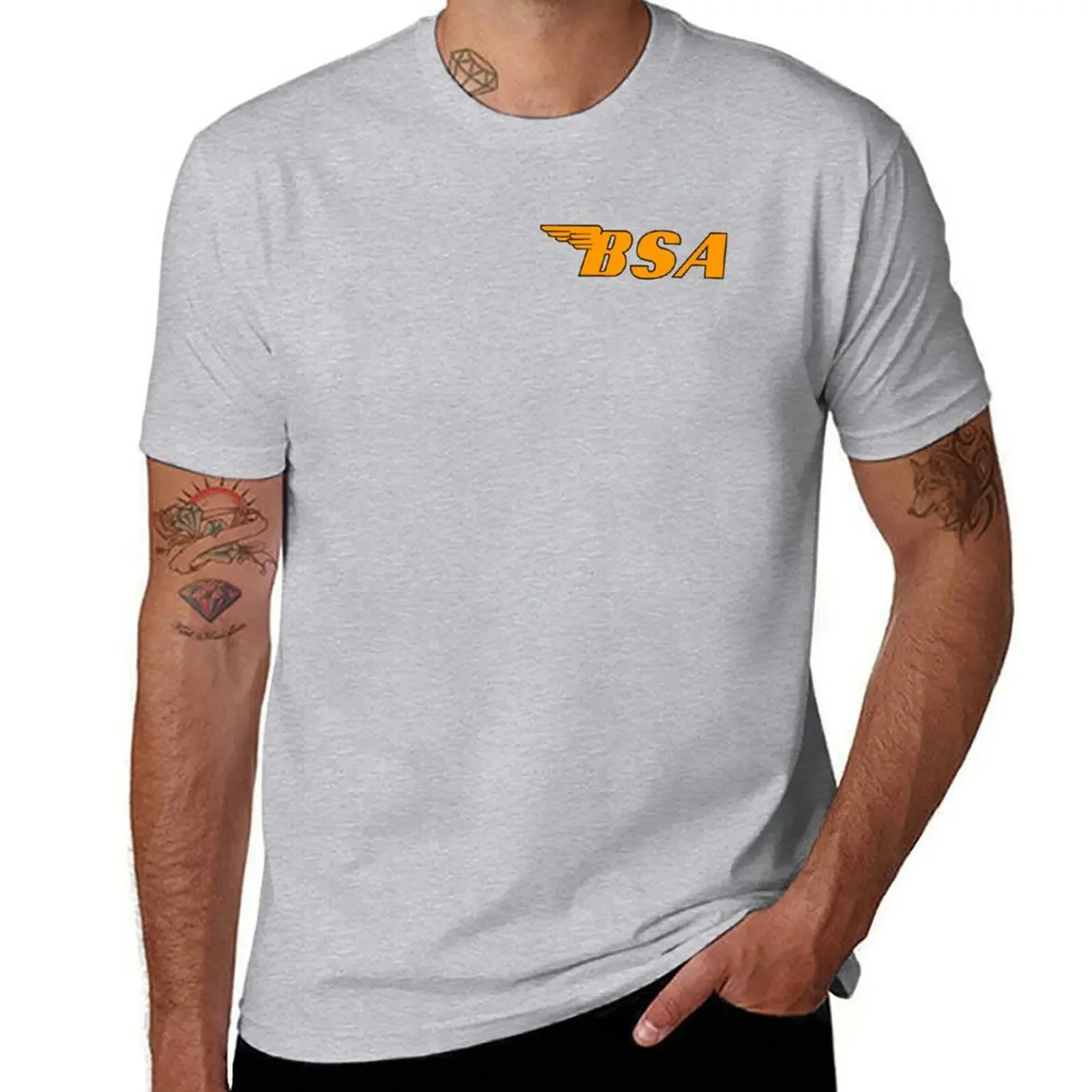 Vintage Orange BSA Streetwear Men's Custom T-Shirt